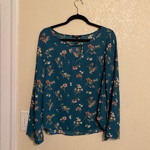 TEAL // floral blouse 💐